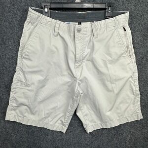 English Laundry Mens 36W Gray Stretch Cotton Blend Cargo Hybrid Chino Shorts